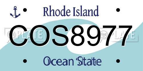 COS8977 Rhode Island License Plate