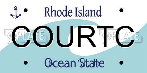 COURTC Rhode Island License Plate