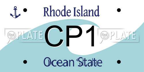CP1 Rhode Island License Plate