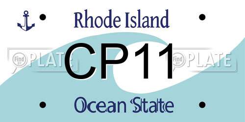 CP11 Rhode Island License Plate