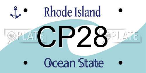 CP28 Rhode Island License Plate