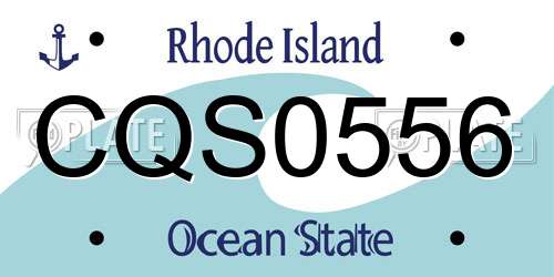 CQS0556 Rhode Island License Plate