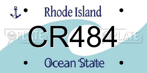 CR484 Rhode Island License Plate