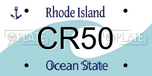 CR50 Rhode Island License Plate