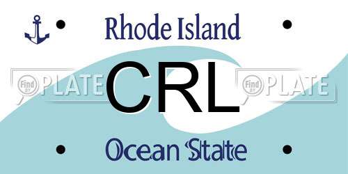 CRL Rhode Island License Plate