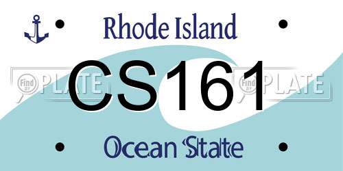 CS161 Rhode Island License Plate