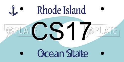 CS17 Rhode Island License Plate