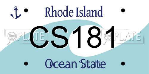 CS181 Rhode Island License Plate