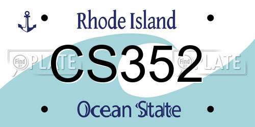 CS352 Rhode Island License Plate