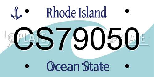 CS79050 Rhode Island License Plate