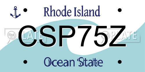 CSP75Z Rhode Island License Plate