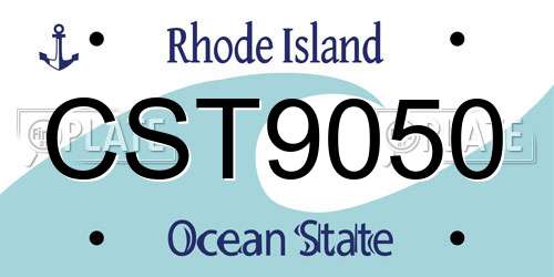 CST9050 Rhode Island License Plate