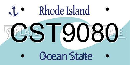 CST9080 Rhode Island License Plate