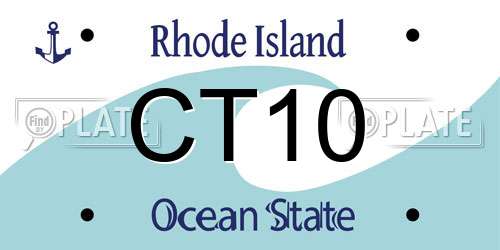 CT10 Rhode Island License Plate