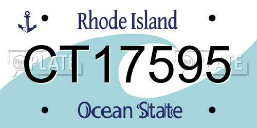 CT17595 Rhode Island License Plate