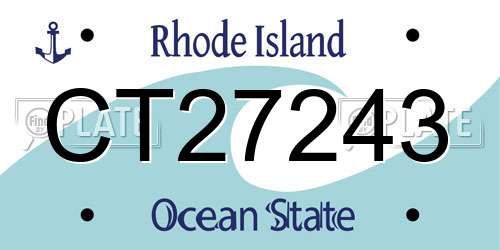 CT27243 Rhode Island License Plate