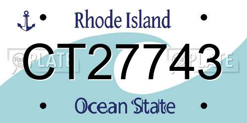 CT27743 Rhode Island License Plate