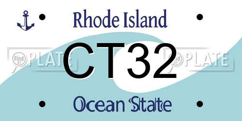 CT32 Rhode Island License Plate