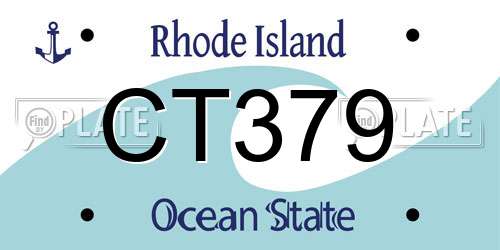 CT379 Rhode Island License Plate