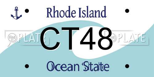 CT48 Rhode Island License Plate
