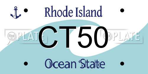 CT50 Rhode Island License Plate