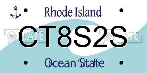 CT8S2S Rhode Island License Plate
