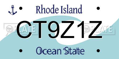 CT9Z1Z Rhode Island License Plate