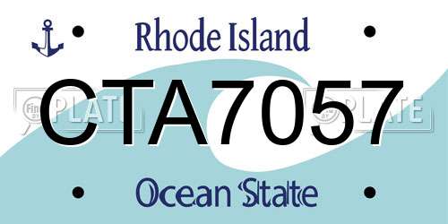 CTA7057 Rhode Island License Plate