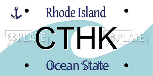 CTHK Rhode Island License Plate