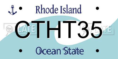 CTHT35 Rhode Island License Plate