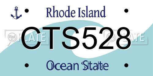 CTS528 Rhode Island License Plate