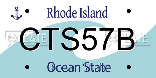 CTS57B Rhode Island License Plate
