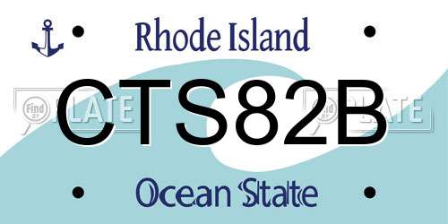 CTS82B Rhode Island License Plate