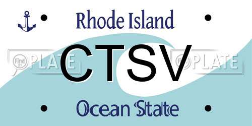 CTSV Rhode Island License Plate