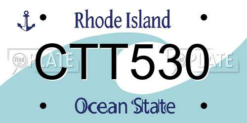 CTT530 Rhode Island License Plate