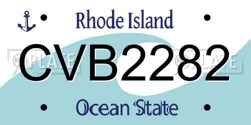 CVB2282 Rhode Island License Plate
