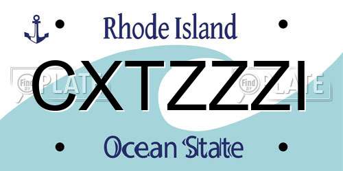 CXTZZZI Rhode Island License Plate