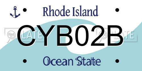 CYB02B Rhode Island License Plate