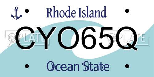 CYO65Q Rhode Island License Plate