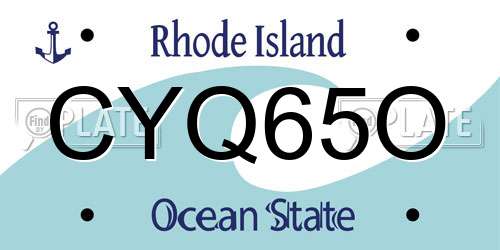 CYQ65O Rhode Island License Plate