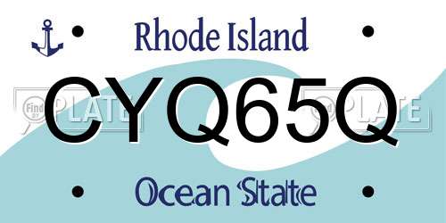 CYQ65Q Rhode Island License Plate