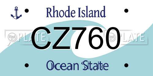 CZ760 Rhode Island License Plate