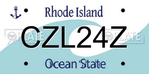 CZL24Z Rhode Island License Plate