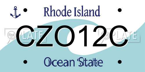 CZO12C Rhode Island License Plate