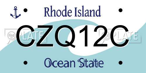 CZQ12C Rhode Island License Plate