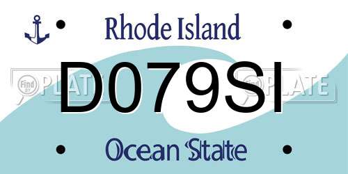 D079SI Rhode Island License Plate