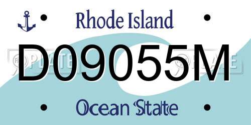 D09055M Rhode Island License Plate