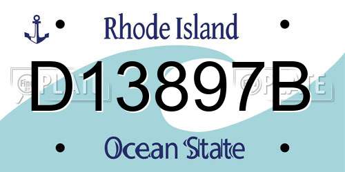 D13897B Rhode Island License Plate