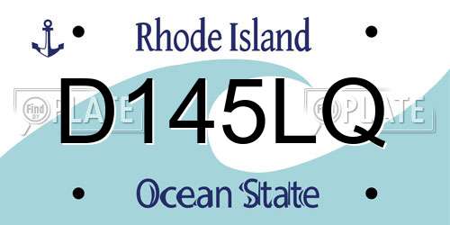 D145LQ Rhode Island License Plate