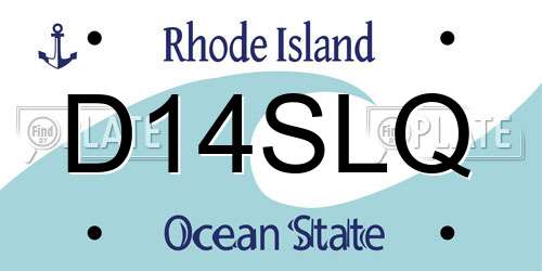 D14SLQ Rhode Island License Plate